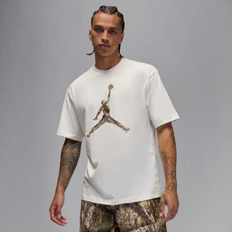 Playera Realtree Jumpman para hombre Jordan Brooklyn Blanco