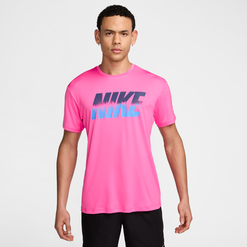 Playera de manga corta para hombre Nike Swim Hydroguard Rosa