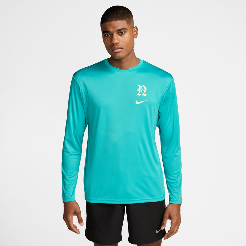 Playera de manga larga para hombre Nike Swim Hydroguard Verde