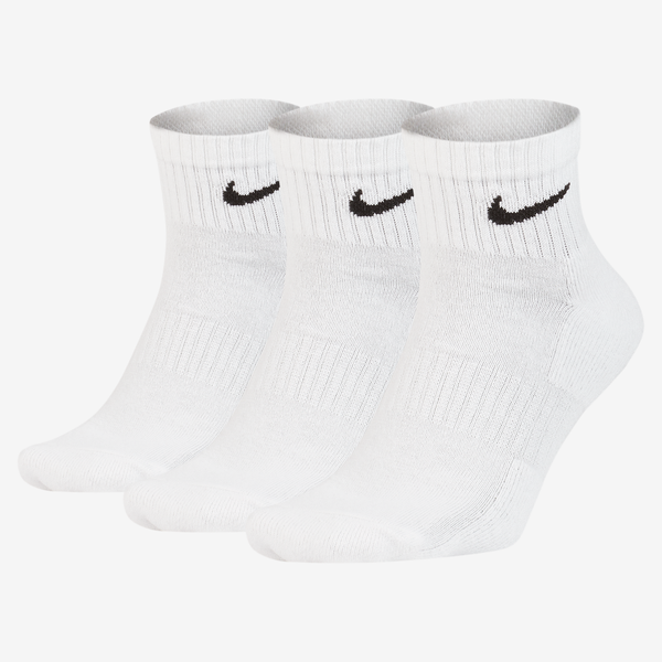 Calcetines De Entrenamiento Al Tobillo Nike Everyday Cushioned (3 Pares) Blanco