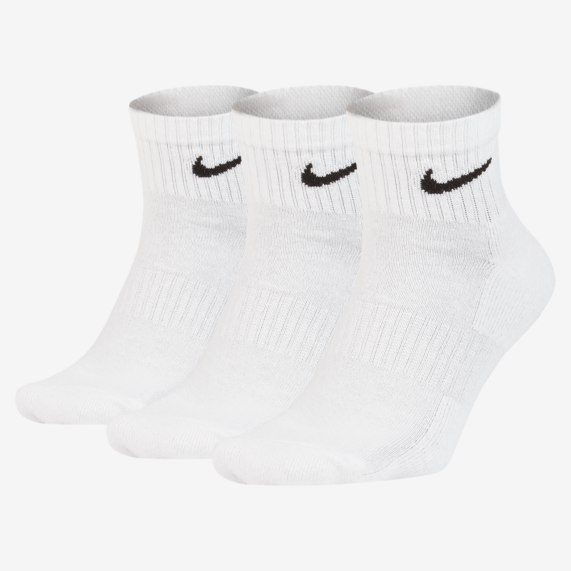Calcetines De Entrenamiento Al Tobillo Nike Everyday Cushioned (3 Pares) Blanco