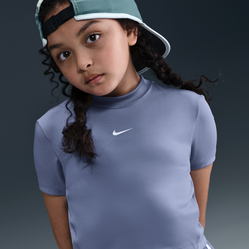 Playera de manga corta Dri-FIT para niña Nike Pro Azul