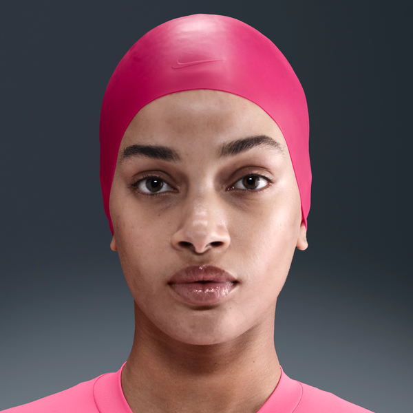 Gorro De Entrenamiento De Silicona Para Pelo Largo Nike Swim Solid Rosa