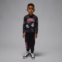 Conjunto de jersey de manga larga y pants 23 infantil Jordan Negro