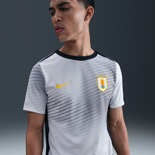 Playera De Fútbol De Manga Corta Nike Dri-Fit Para Antes Del Partido Para Hombre Uruguay Academy Pro Blanco