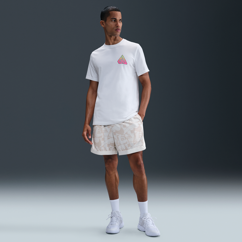Shorts de básquetbol Dri-FIT de 15 cm para hombre Giannis DNA Blanco