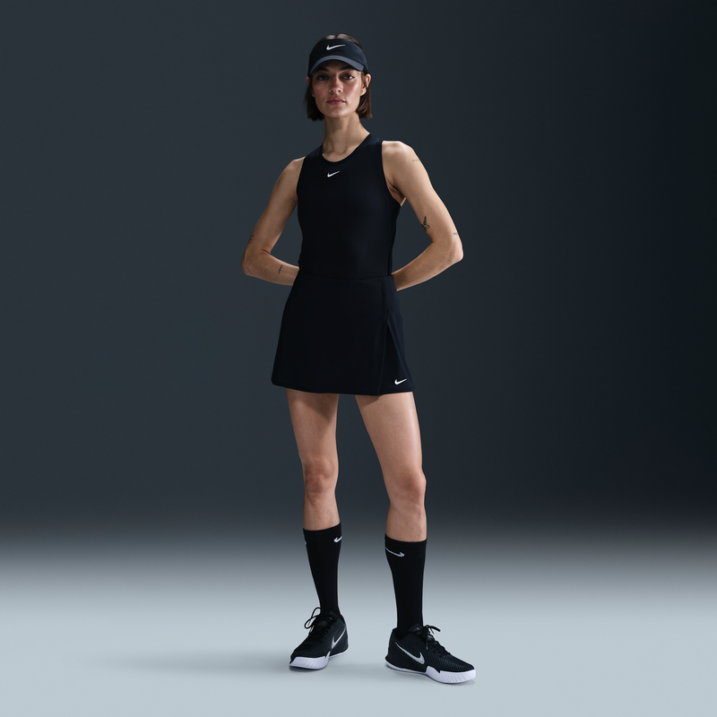Falda de tenis Dri-FIT recta para mujer Nike Victory Negro