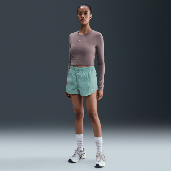 Shorts De Tejido Woven De Tiro Medio De 5 Cm Para Mujer Nike Windrunner Verde