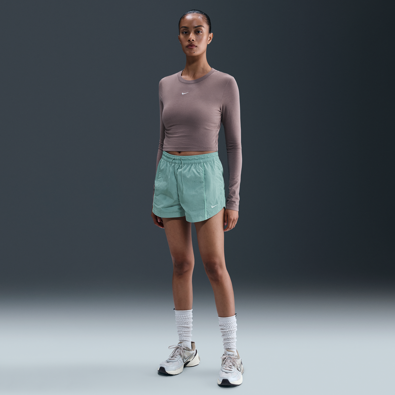 Shorts De Tejido Woven De Tiro Medio De 5 Cm Para Mujer Nike Windrunner Verde