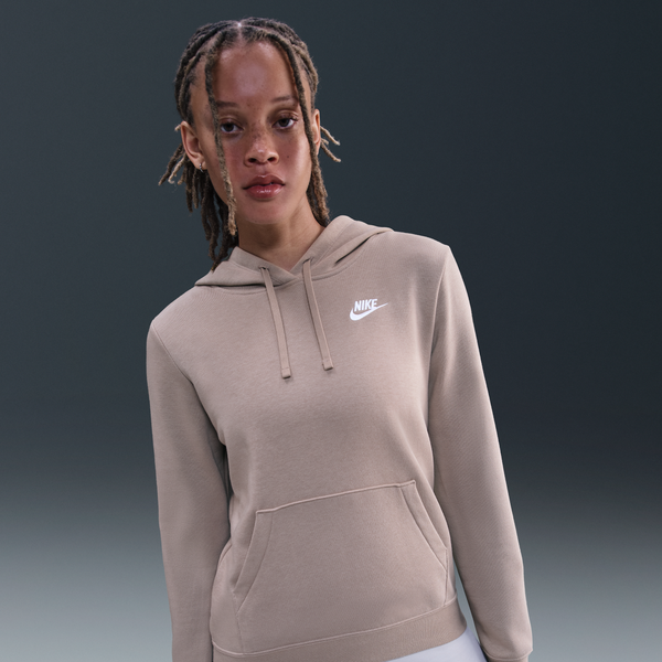 Sudadera Con Gorro Sin Cierre Para Mujer Nike Sportswear Club Fleece Marrón