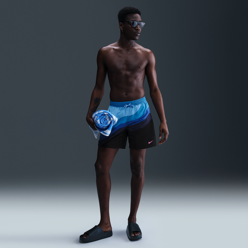 Shorts de vóleibol de 18 cm con forro completo para hombre Nike Swim Azul