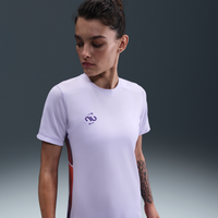 Playera de fútbol de manga corta Dri-FIT para mujer Nike United Academy Morado