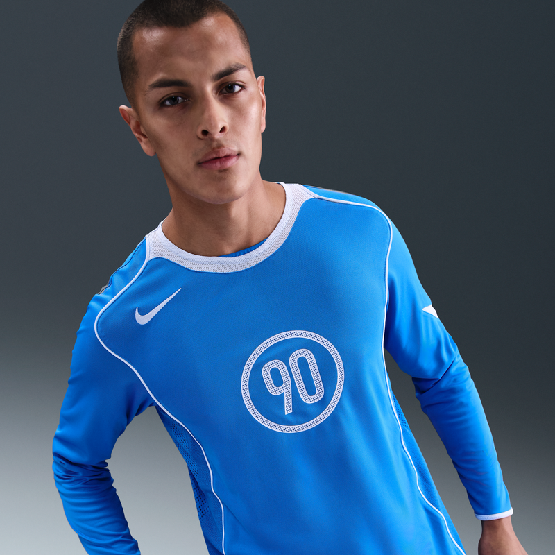 Playera De Fútbol De Manga Larga Dri-Fit Para Hombre Nike Total 90 Azul