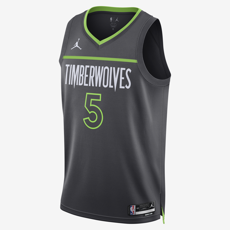 Jersey Jordan Dri-Fit De La Nba Swingman Para Hombre Minnesota Timberwolves Statement Edition Gris