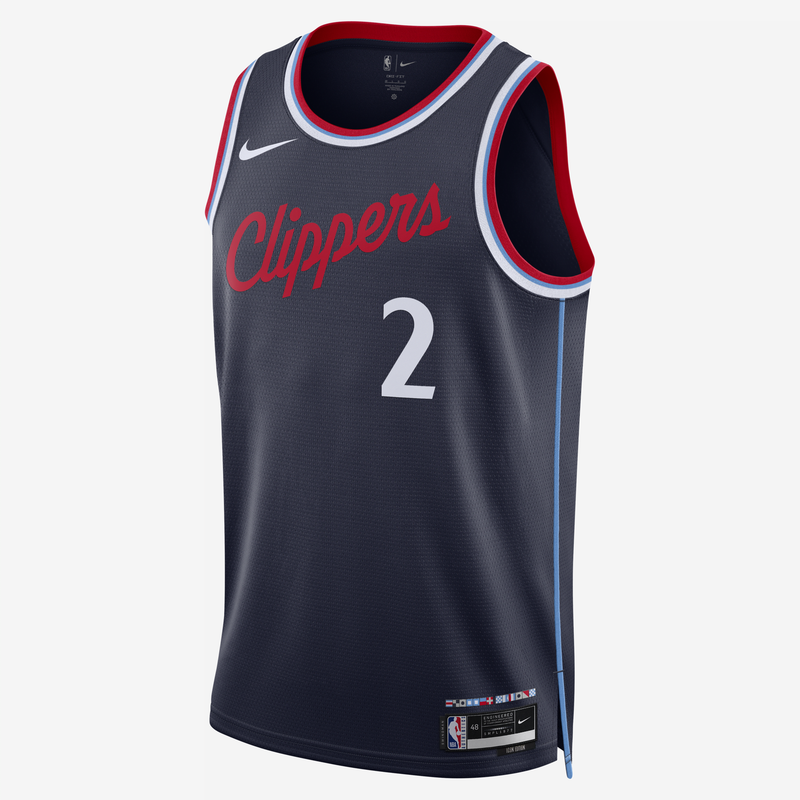 Jersey Nike Dri-FIT de la NBA Swingman para hombre Kawhi Leonard LA Clippers Icon Edition Azul