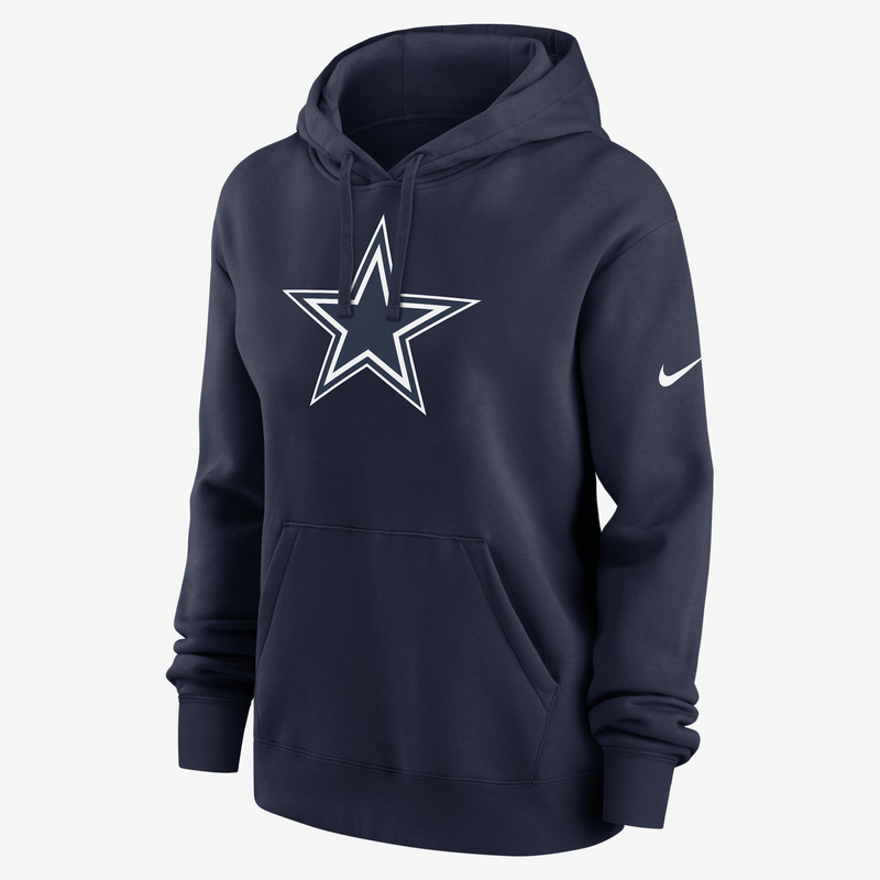 Sudadera con gorro de cierre completo Nike de la NFL para mujer Dallas Cowboys Club Azul