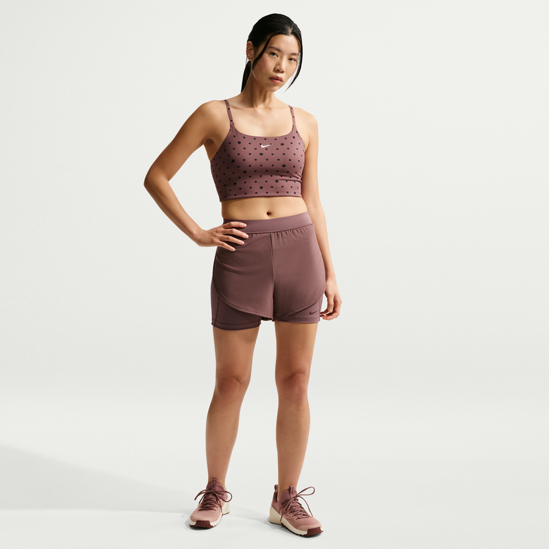 Shorts 2 en 1 de 13 cm para mujer Nike Universa Morado