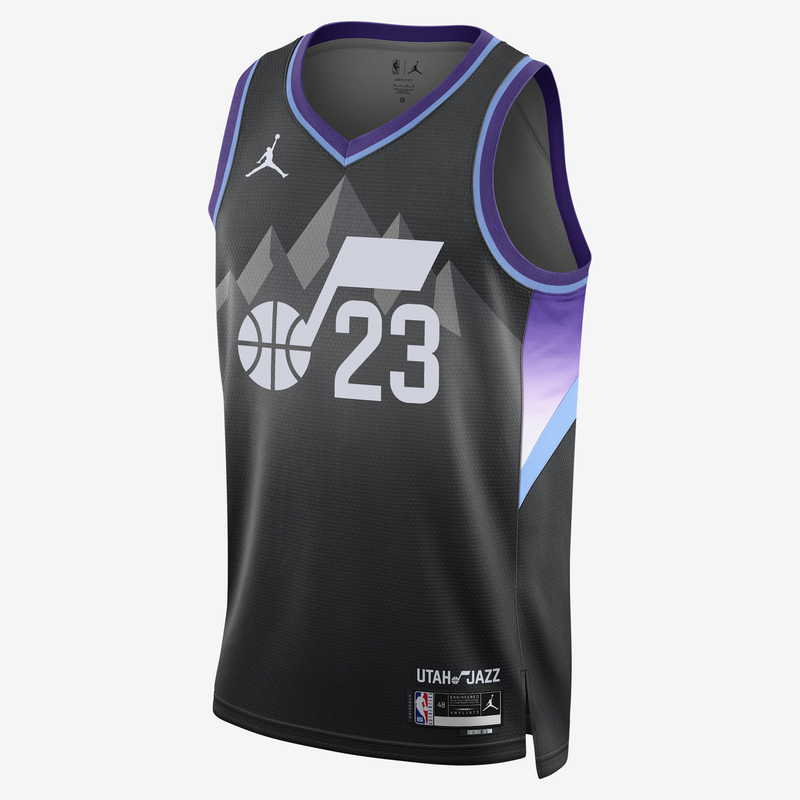 Jersey Jordan Dri-Fit De La Nba Swingman Para Hombre Lauri Markkanen Utah Jazz 2024/25 Statement Edition Negro
