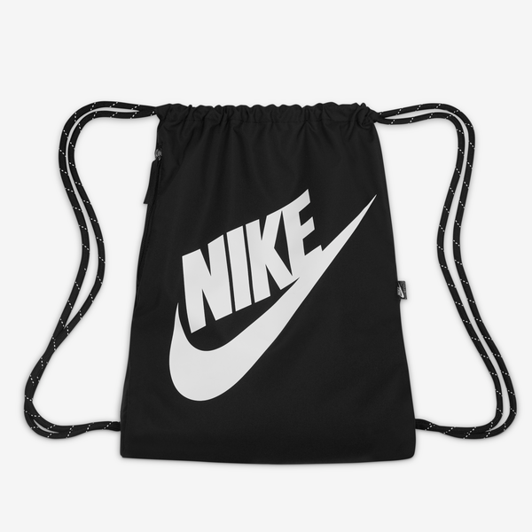 Bolso Con Cordón De Ajuste Nike Heritage (13L) Negro