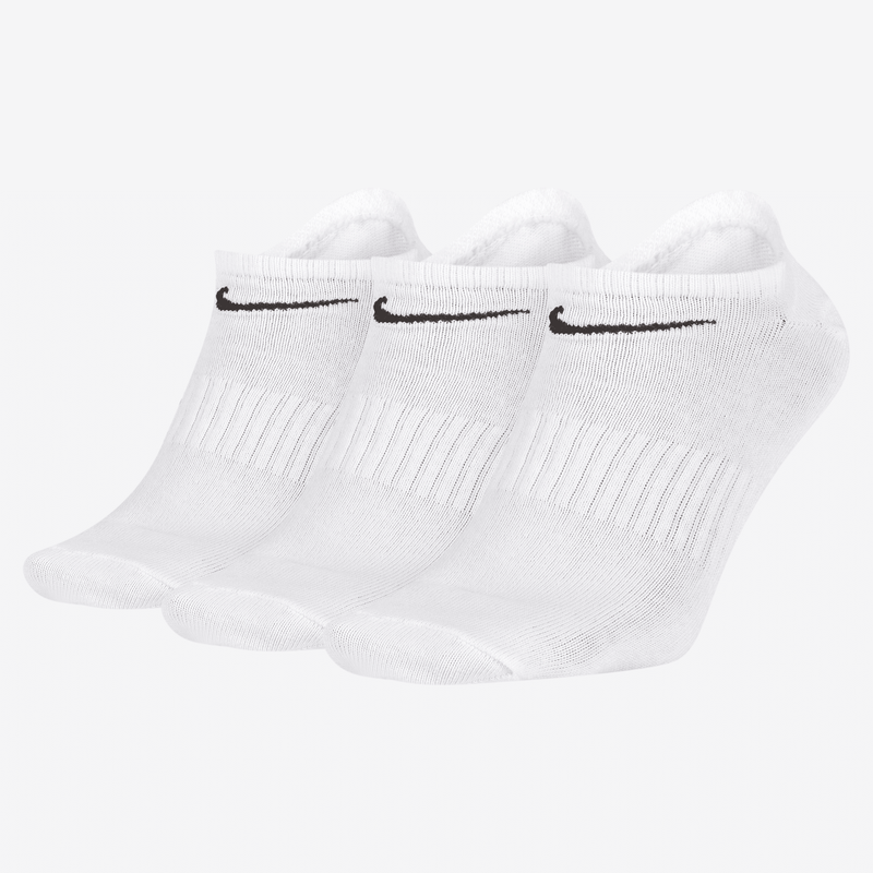 Calcetines invisibles de entrenamiento (3 pares) Nike Everyday Lightweight Blanco
