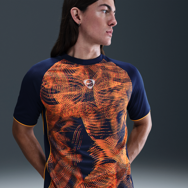 Playera De Fútbol De Manga Corta Dri-Fit Para Hombre Nike Academy+ Azul