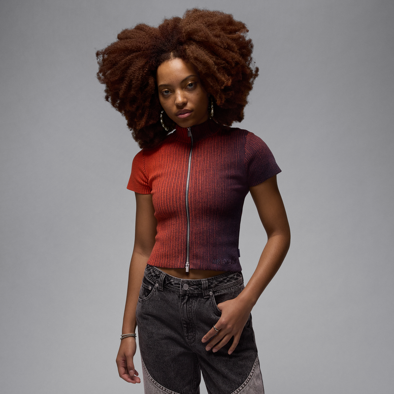 Playera De Tejido Knit Con Cierre Completo Para Mujer Air Jordan Morado