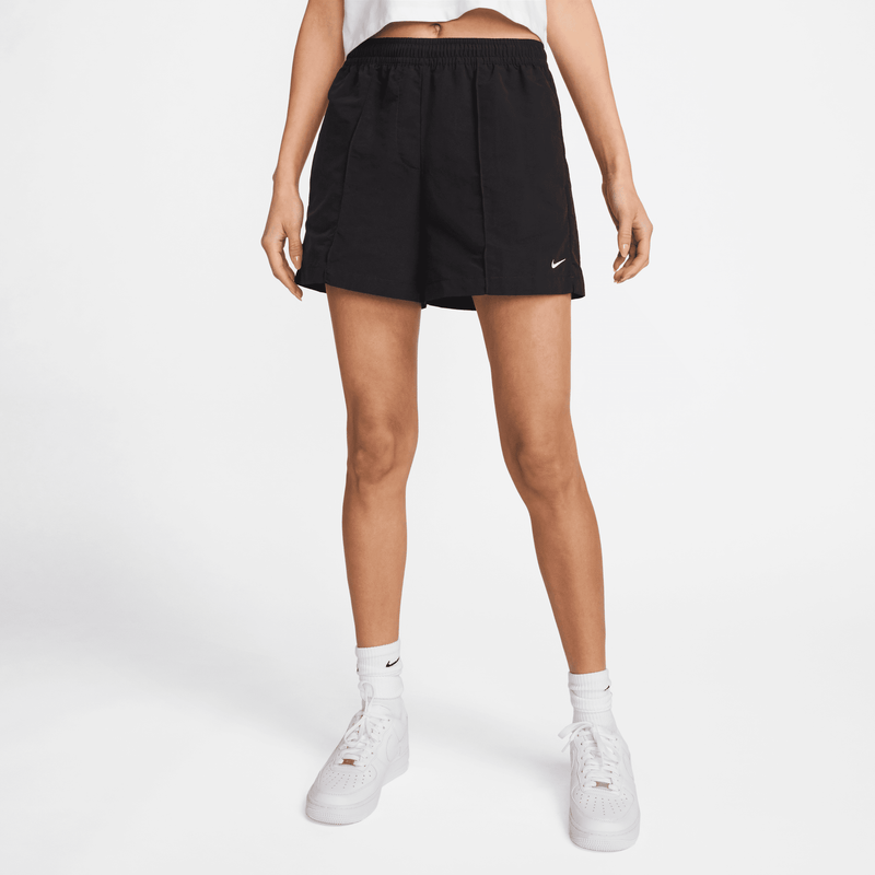 Shorts De Tiro Medio De 13 Cm Para Mujer Nike Sportswear Everything Wovens Negro