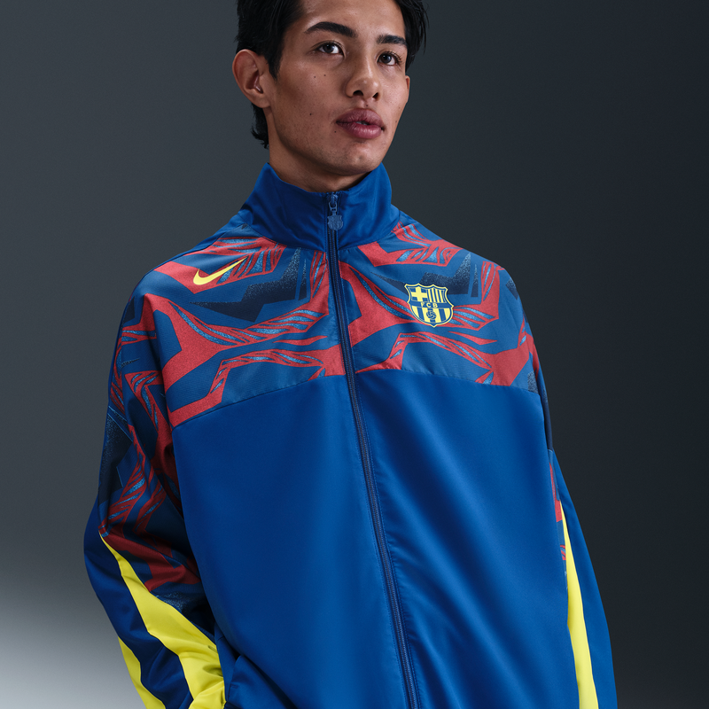 Chamarra De Fútbol Nike De Tejido Woven Para Hombre Fc Barcelona Starting 5 Fourth Azul