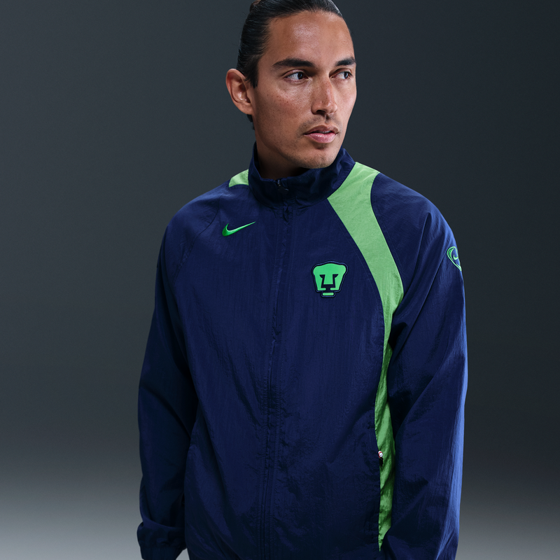 Chamarra deportiva de fútbol Nike Total 90 para hombre Pumas UNAM Third Azul