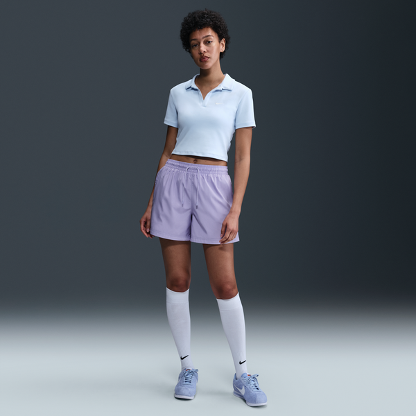 Shorts De Tiro Medio Para Mujer Nike Sportswear Classic Wovens Morado