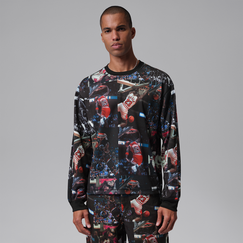 Jersey de manga larga Jordan Flight estampado para hombre