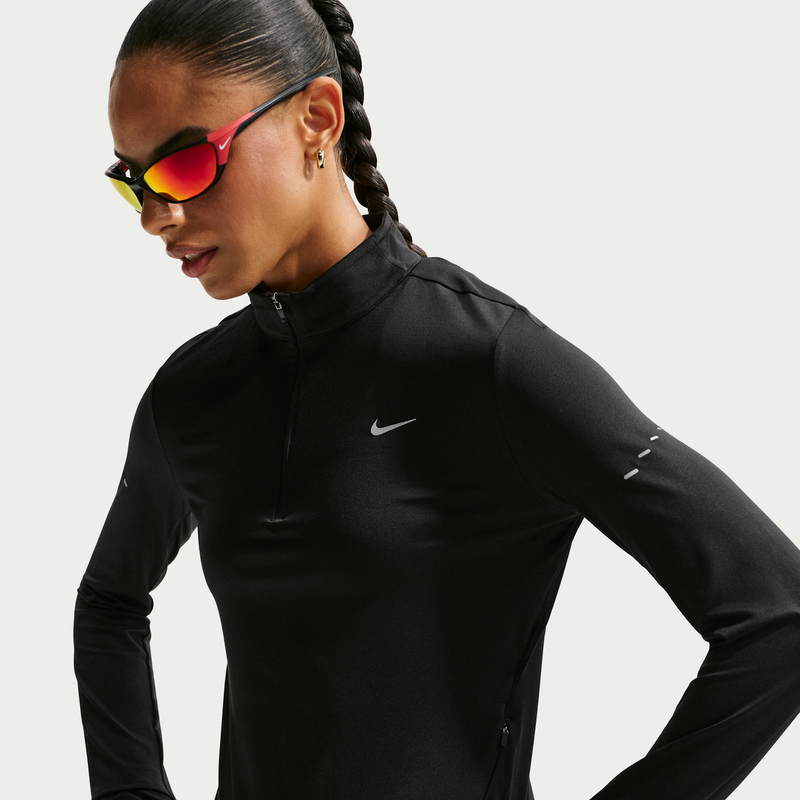 Playera de correr Dri-FIT UV de cierre de 1/4 para mujer Nike Swift