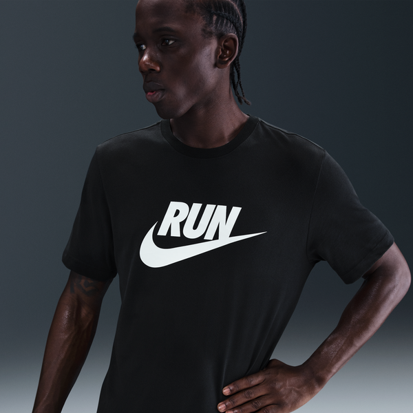 Playera De Correr Dri-Fit Para Hombre Nike Negro