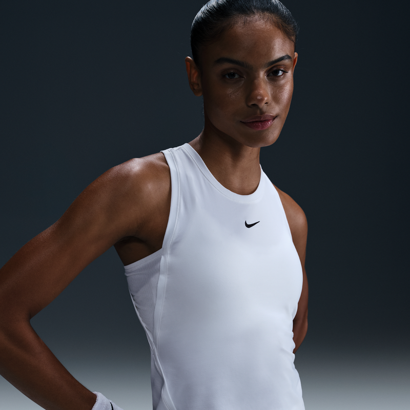 Camiseta de tirantes de tenis Dri-FIT para mujer Nike Victory Blanco
