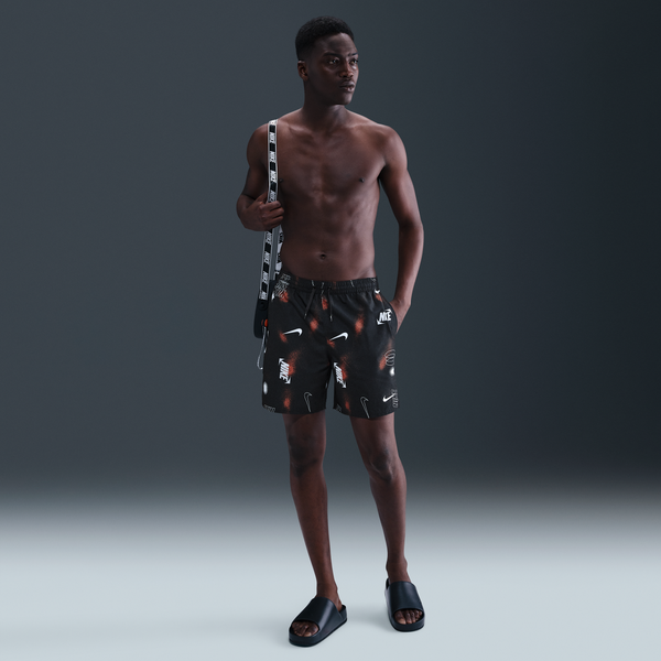 Short Volley De 18 Cm Con Forro De Ropa Interior Para Hombre Nike Swim Breaker Negro