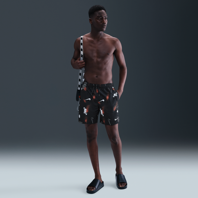 Short Volley De 18 Cm Con Forro De Ropa Interior Para Hombre Nike Swim Breaker Negro