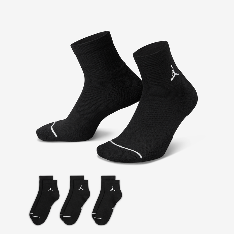 Calcetines al tobillo Everyday Jordan (3 pares) Negro