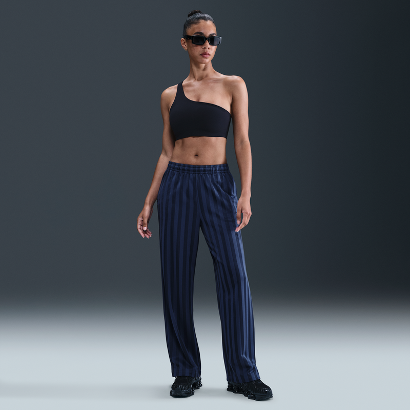 Pants Deportivos De Jacquard A Rayas De Tiro Medio Holgados Para Mujer Nike Sportswear Azul