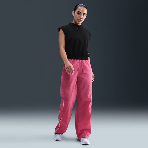 Pants Con Dobladillo Abierto De Tejido Woven De Tiro Alto Para Mujer Nike Windrunner Morado