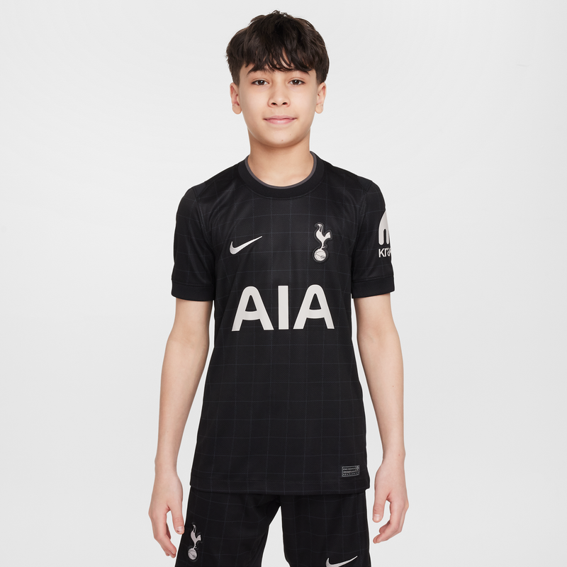 Tottenham Hotspur Visitante 2025/26 Stadium Jersey De Fútbol Nike Dri-Fit Replica Para Niños Talla Grande Negro