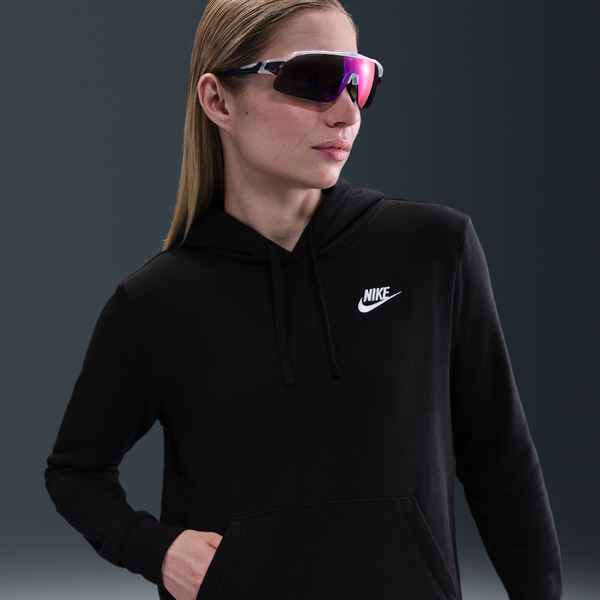 Sudadera Con Gorro Sin Cierre Para Mujer Nike Sportswear Club Fleece Negro