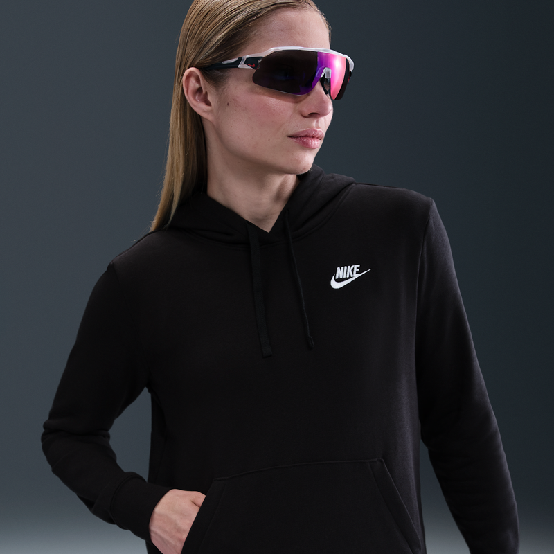 Sudadera Con Gorro Sin Cierre Para Mujer Nike Sportswear Club Fleece Negro