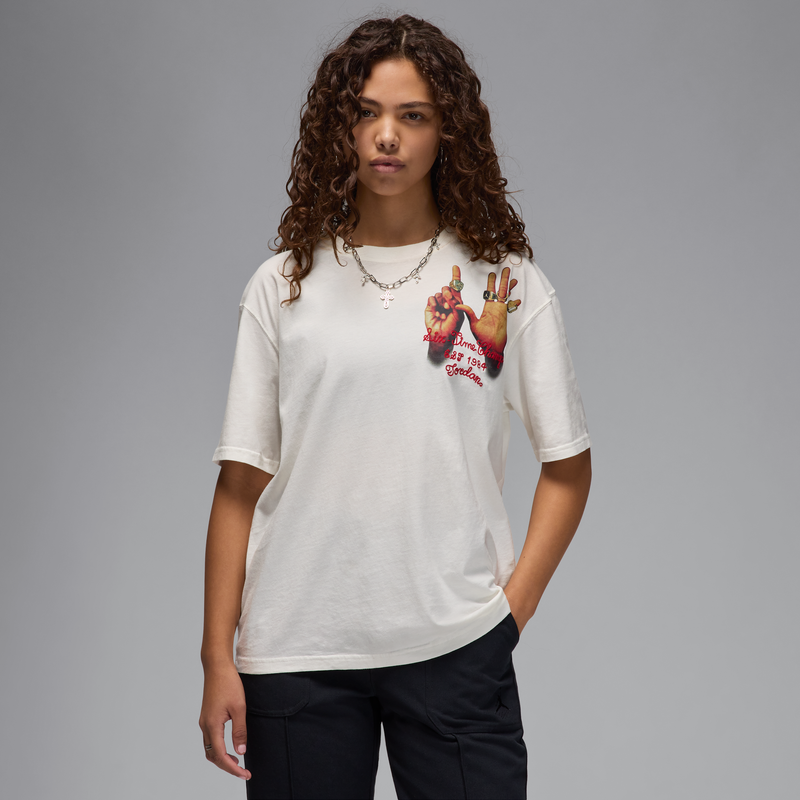 Playera con gráfico para mujer Jordan Blanco