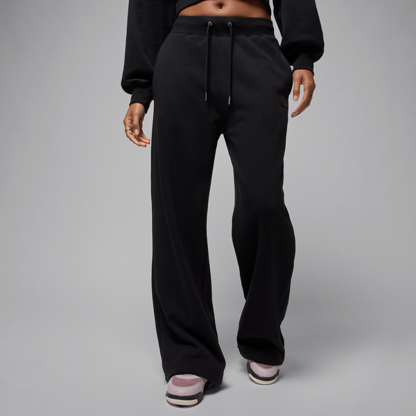 Pants De French Terry Con Dobladillo Abierto Para Mujer Jordan Flight Fleece Negro