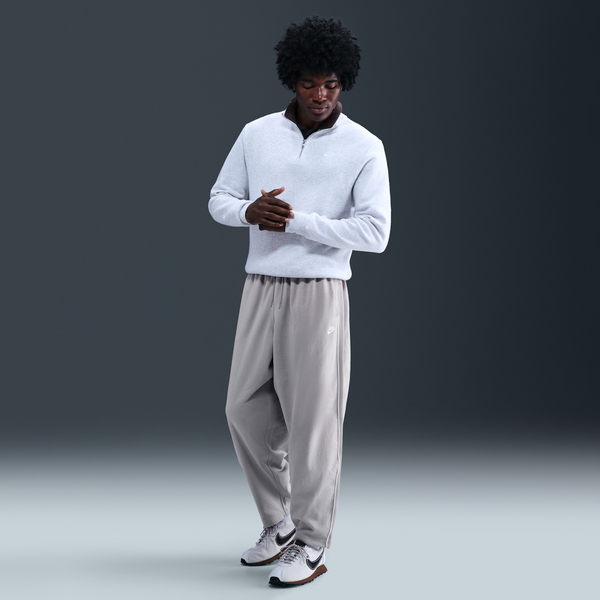 Pants Deportivos De Tejido Knit Oversized Para Hombre Nike Sportswear Club Gris