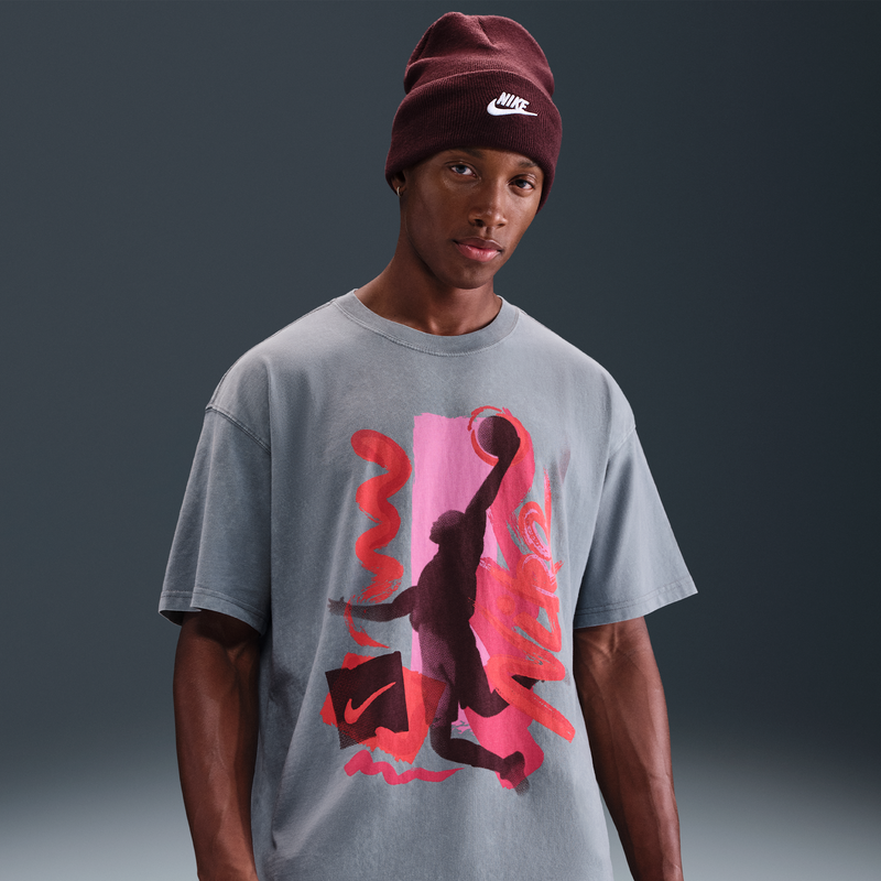 Playera de básquetbol Max90 para hombre Nike Gris