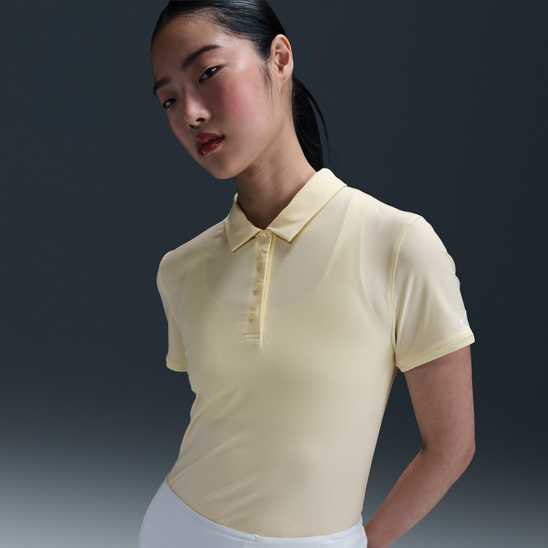 Polo De Golf De Manga Corta Dri-Fit Para Mujer Nike Victory Marrón
