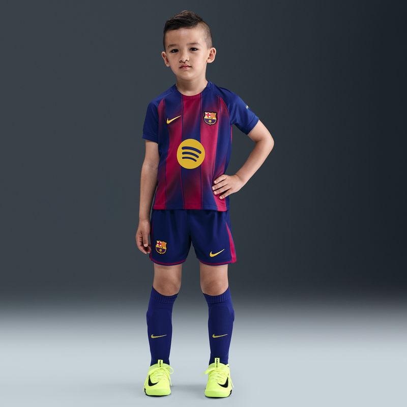 Kit De 3 Piezas De Fútbol Nike Replica Del Fc Barcelona Local 2025/26 Stadium Para Niños Talla Pequeña Azul