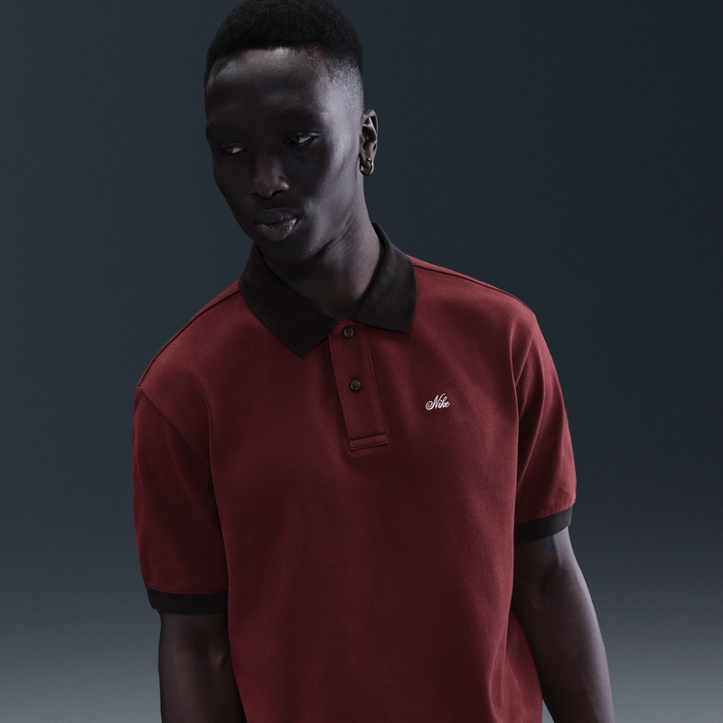 Polo de alta densidad para hombre Nike Life Rojo