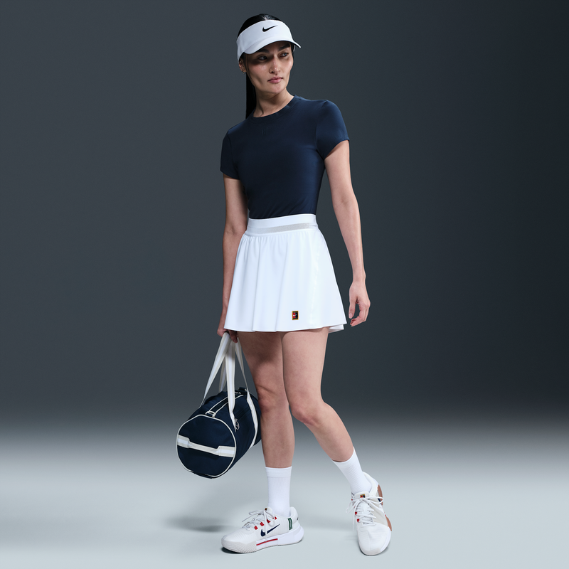 Falda De Tenis Dri-Fit Para Mujer Nikecourt Slam Ace Blanco